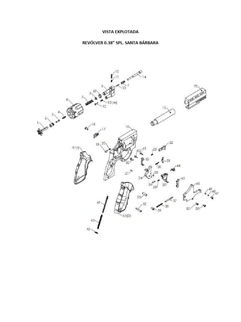 Partes del revólver .38 Special | PDF