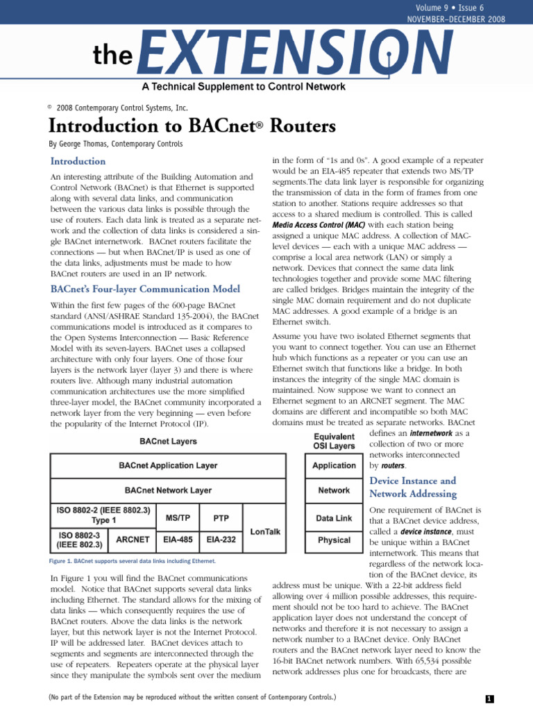 Introduction To BACnet Routers | Download Free PDF | Computer Network ...