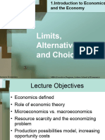 Limits, Alternatives, and Choices: Business Economics MBA Executive Program, Lahore School of Economics