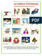 A Few Days Before Christmas Simple Past Grammar Drills Oneonone Activities - 131617