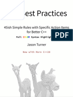 C++ Best Practices 45ish Simple Rules With Specific Action Items For Better C++ by Jason Turner Bibis - Ir