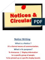 Notices, Circulars, Memos