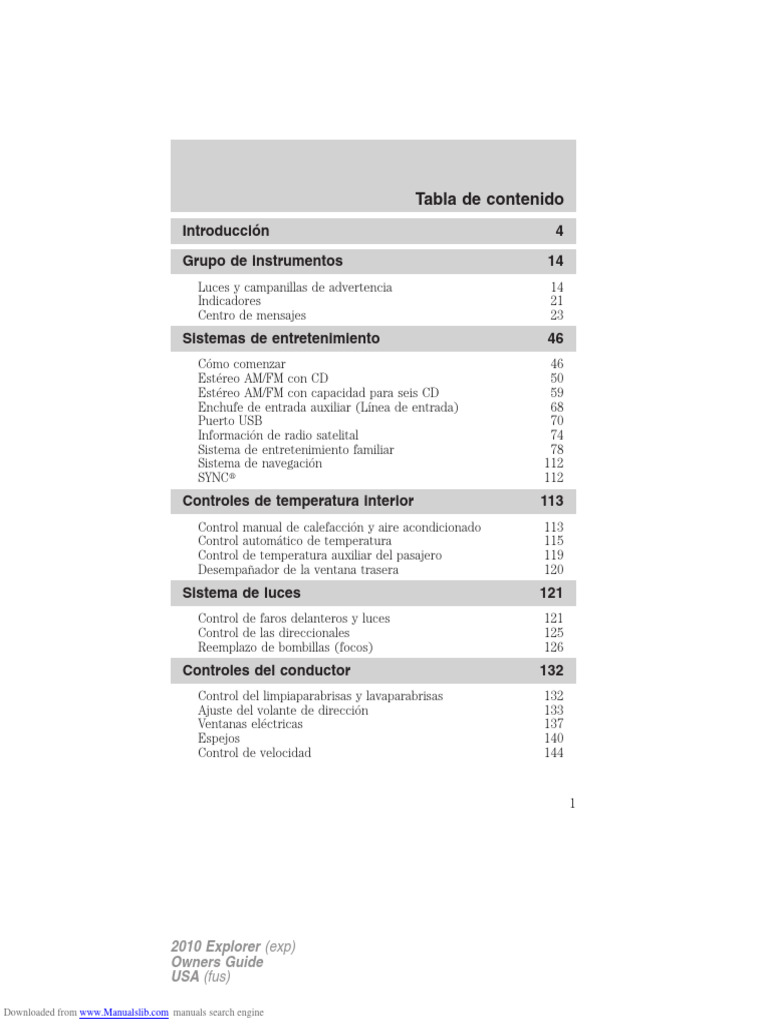 2007 FORD EXPLORER OWNERS MANUAL PDF visual data 7