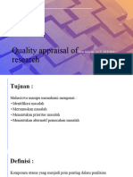 Quality Appraisal of Research