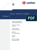 Tarea 8.1 Ensayo Análisis de Variables