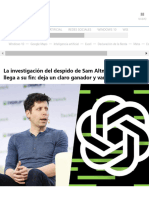 La Investigación Del Despido de Sam Altman de OpenAI Llega A Su Fin - Deja Un Claro Ganador y Varias Incógnitas