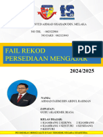 Rekod Persediaan Mengajar 2024