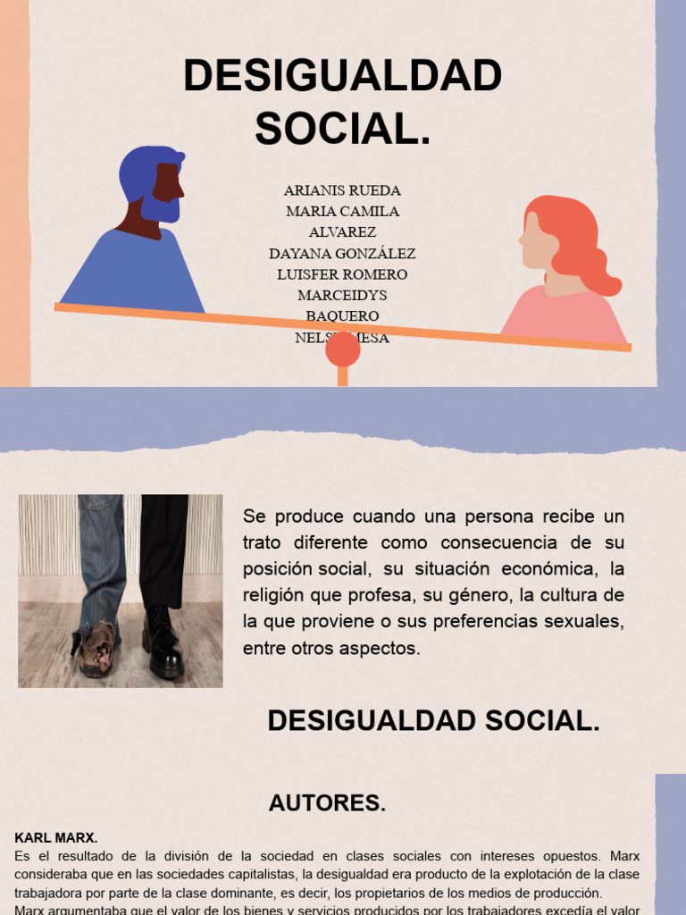 Desigualdad Social: Causas y Tipos | PDF | Desigualdad social ...