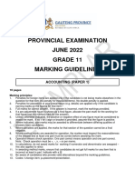 2022 Grade 11 Provincial Examination Accounting P1 (English) June 2022 Possible Answers