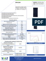 VOLT - Karta Produktu PV POLI 180W 18V 148x670x35x30mm