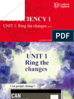 PROFICIENCY 1 UNIT 1 (Ring The Changes)