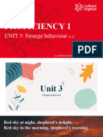 PROFICIENCY 1 UNIT 3 (Strange Behaviour)