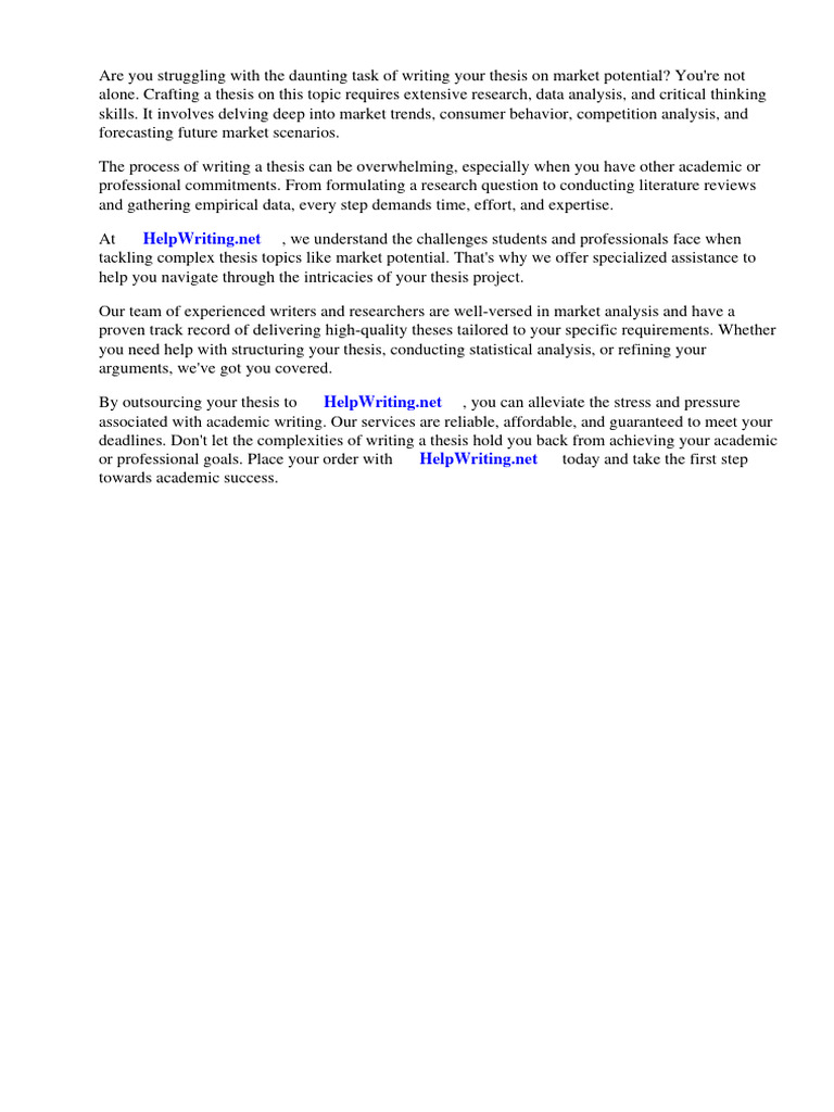 market-potential-thesis-pdf-market-economics-htc