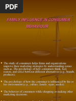 Family Influence and Consumer Bahavior