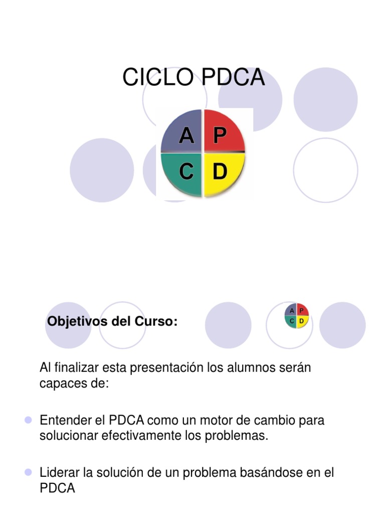 Curso PDCA: Solución de Problemas | PDF | Benchmarking | Science