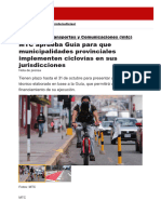 010.1. MTC - Guía para Municipalidades Provinciales Implementen Ciclovías