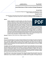 Financial Determinants of Public Investment Strategic Management