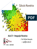 Aula 21 - Calculo Numerico - Cap 6 - NewtonCotes Trapezios Simpson