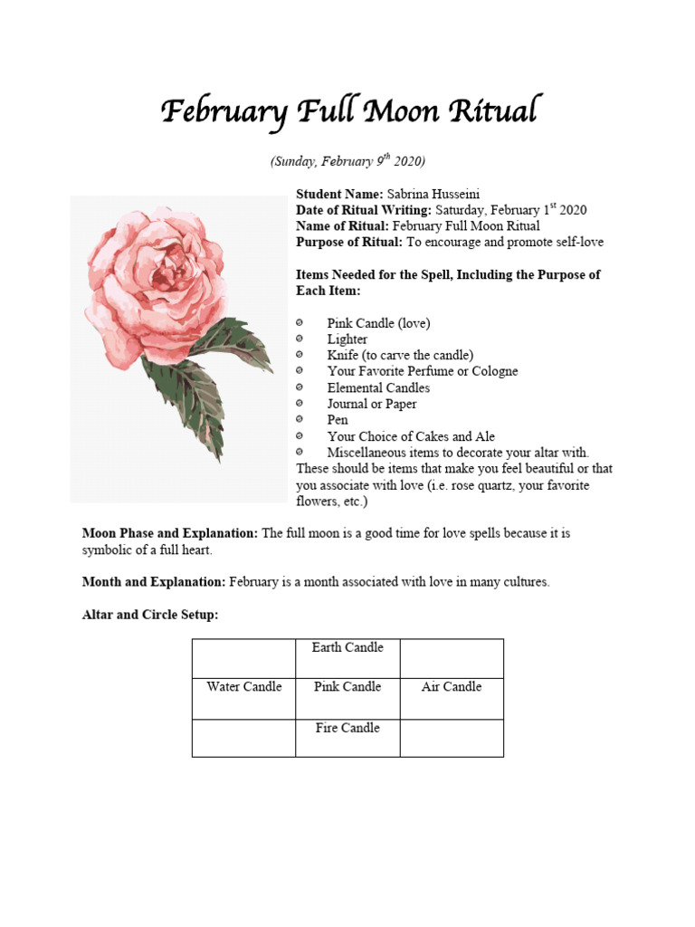 February Full Moon Ritual PDF