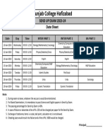 Final Date Sheet