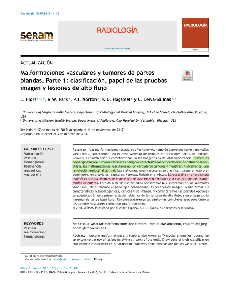 Malf Alto Flujo | PDF | Angiografía | Ultrasonido médico
