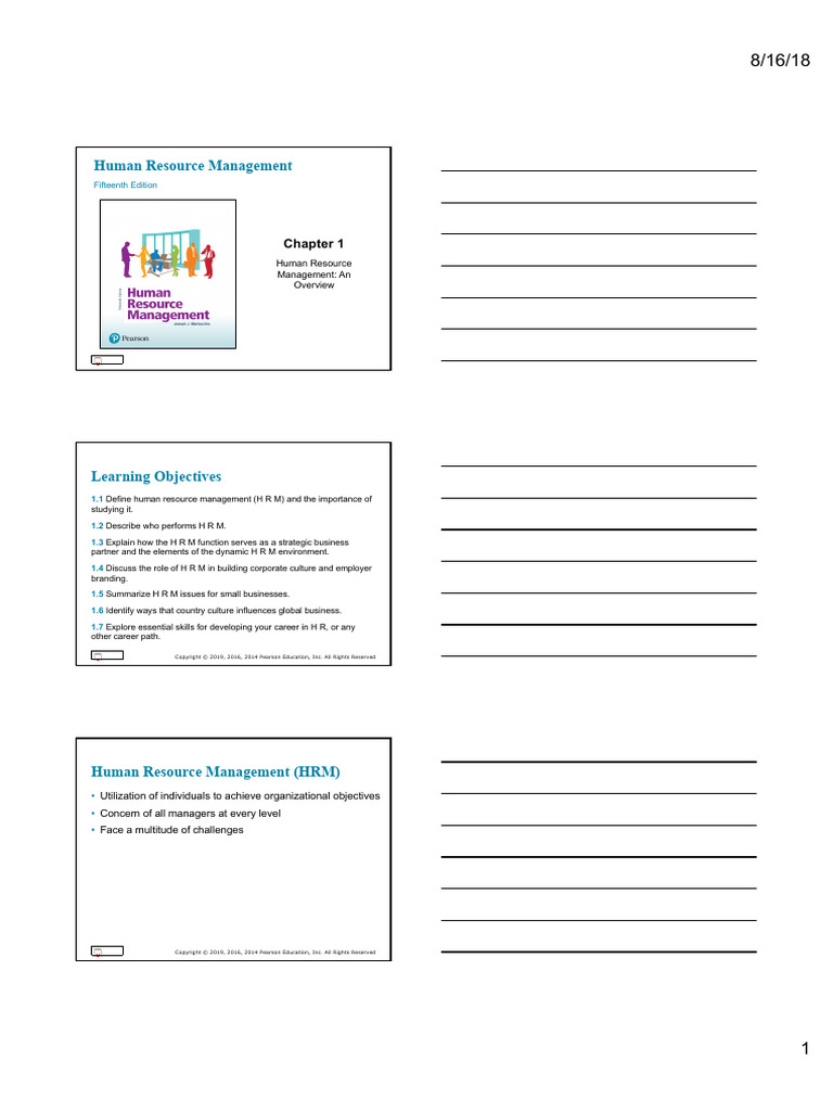HRM Chapter 1 | PDF | Human Resource Management | Human Resources