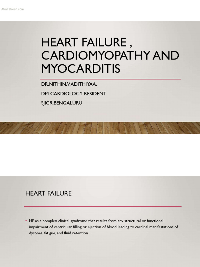 Heart Failure and Cardiomyopathy Overview | PDF | Heart Failure ...