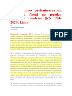 Declaraciones Preliminares Sin Presencia Fiscal No Pueden Sustentar Condena