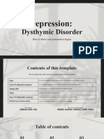 Depression - Dysthymic Disorder by Slidesgo