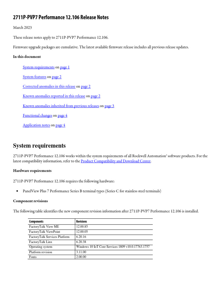 2711P-PVP7 Performance 12.106 Release Notes | PDF