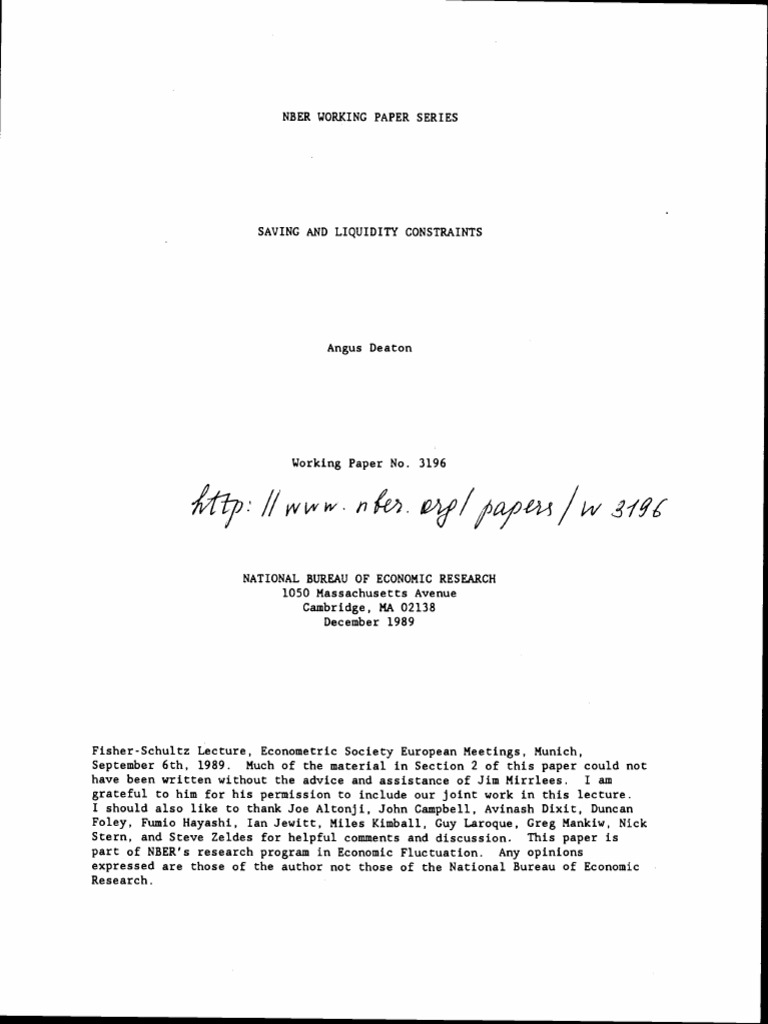 05 saving and liquidity constraints pdf consumption economics