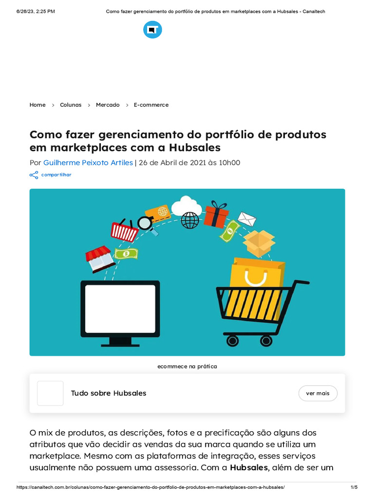 Gestão de Portfólio em Marketplaces | PDF | E-commerce | Mercado (economia)