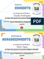 Certificado Fin de Curso Diploma Kinder Infantil Amarillo