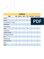 Mathematics Checklist 10th