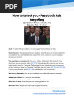 SOP074 - How To Select Your Facebook Ads Targeting