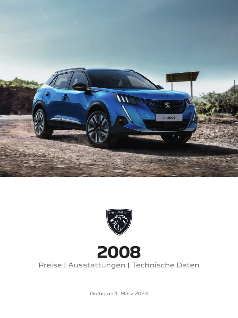Peugeot 2008 Preisliste 2022