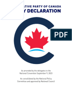 Policy Declaration: Conservative Party of Canada