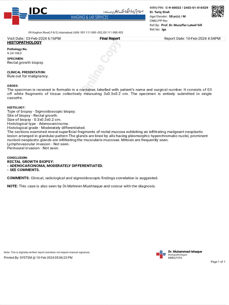 Biopsy Report | PDF