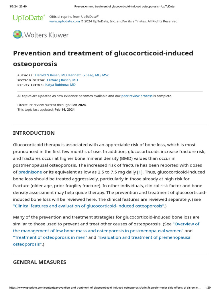 Prevention and Treatment of Glucocorticoid-Induced Osteoporosis ...