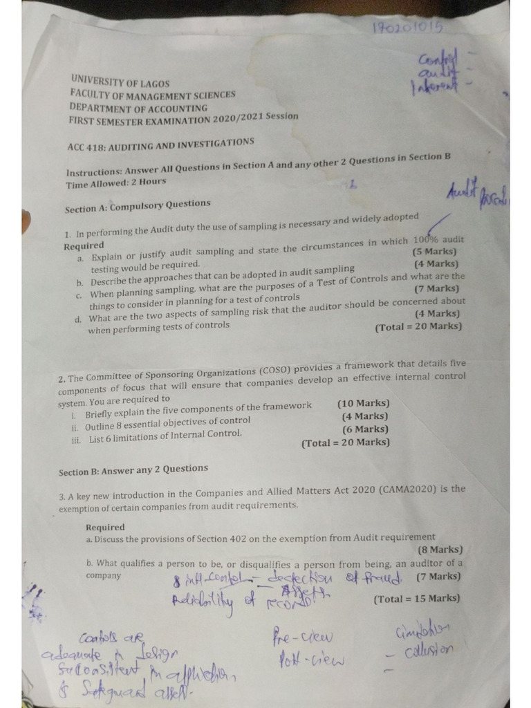 2021 ACC 418 Exam | PDF