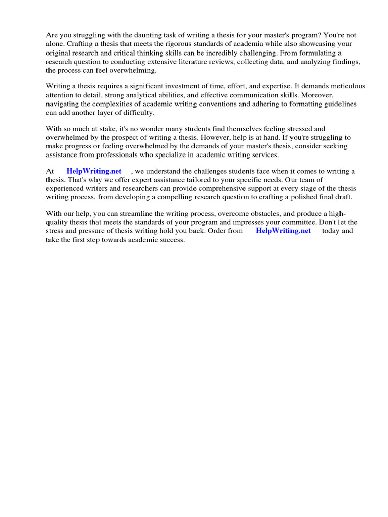 How to write a thesis for masters program download free pdf thesis