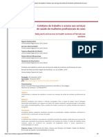 Cotidiano de Trabalho e Acesso Aos Serviços de Saúde de Mulheres Profissionais Do Sexo