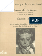 Siguenza y El Mirador Azul y Prosas de El Ibero El Ultimo Escrito Inedito y Algunos de Los Primeros de Gabriel Miro 888773