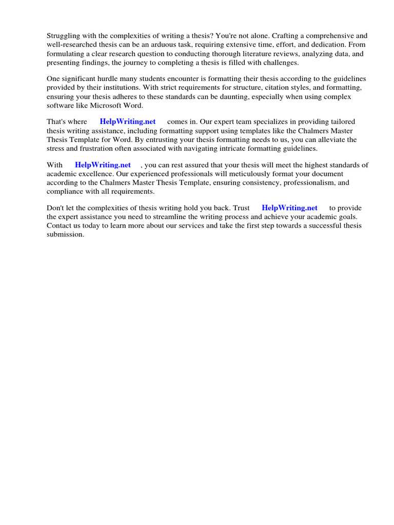 Chalmers master thesis template word pdf thesis interest