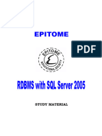 Rdbms With SQL Server 2005 - Done