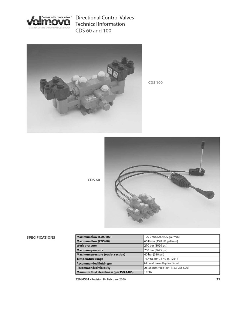 CDS 60 and 100 Valve Specifications | PDF | Valve | Fluid Dynamics