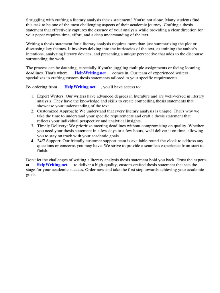 Literary Analysis Thesis Statement Worksheet Pdf Essays Thesis