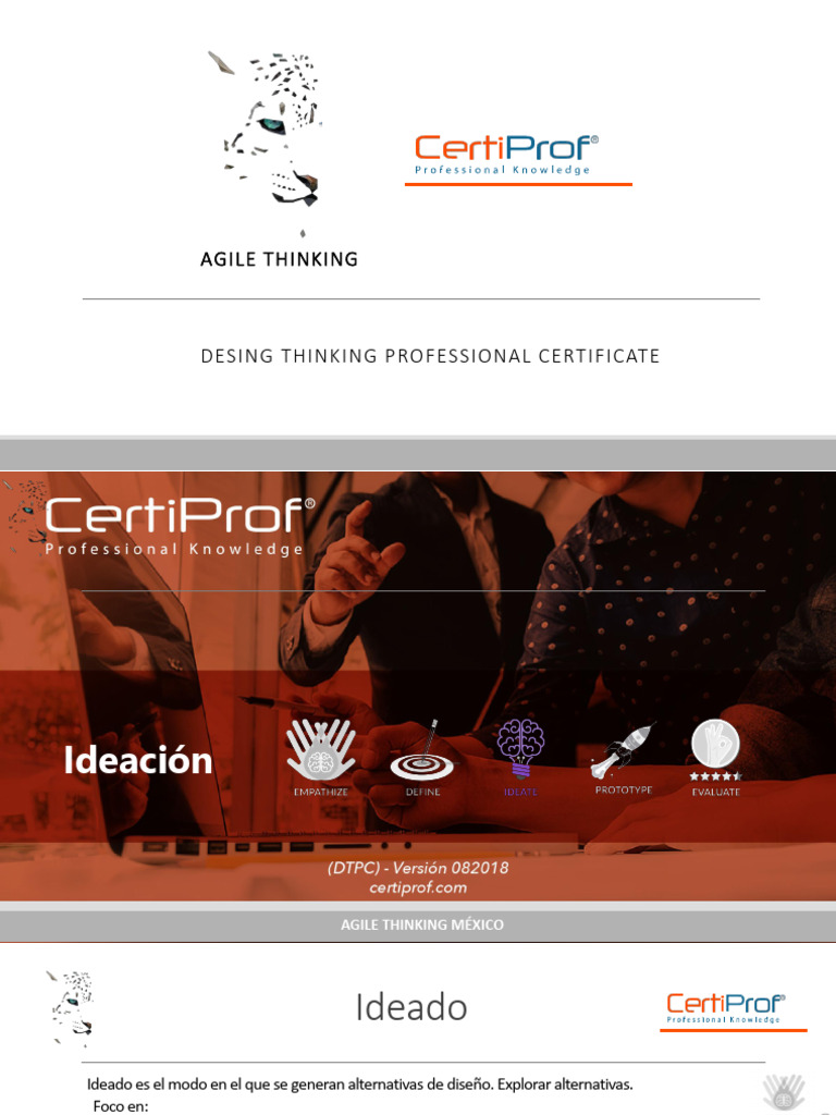Ideación en Agile y Design Thinking | PDF | Lluvia de ideas | Cognición
