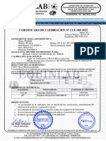 Certificado de Calibracion - Pinza Cle-349-2022