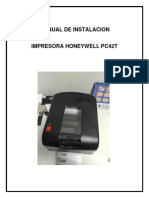 Manual de Instalacion Impresora Honeywell PC42t Plus